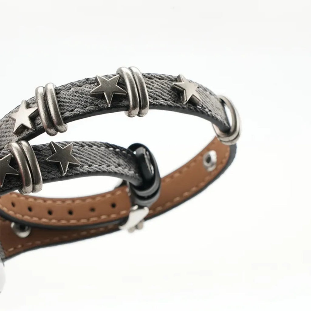 Starlight Rivet Leather Apple Watch Band