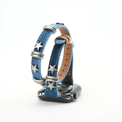 Starlight Rivet Leather Apple Watch Band